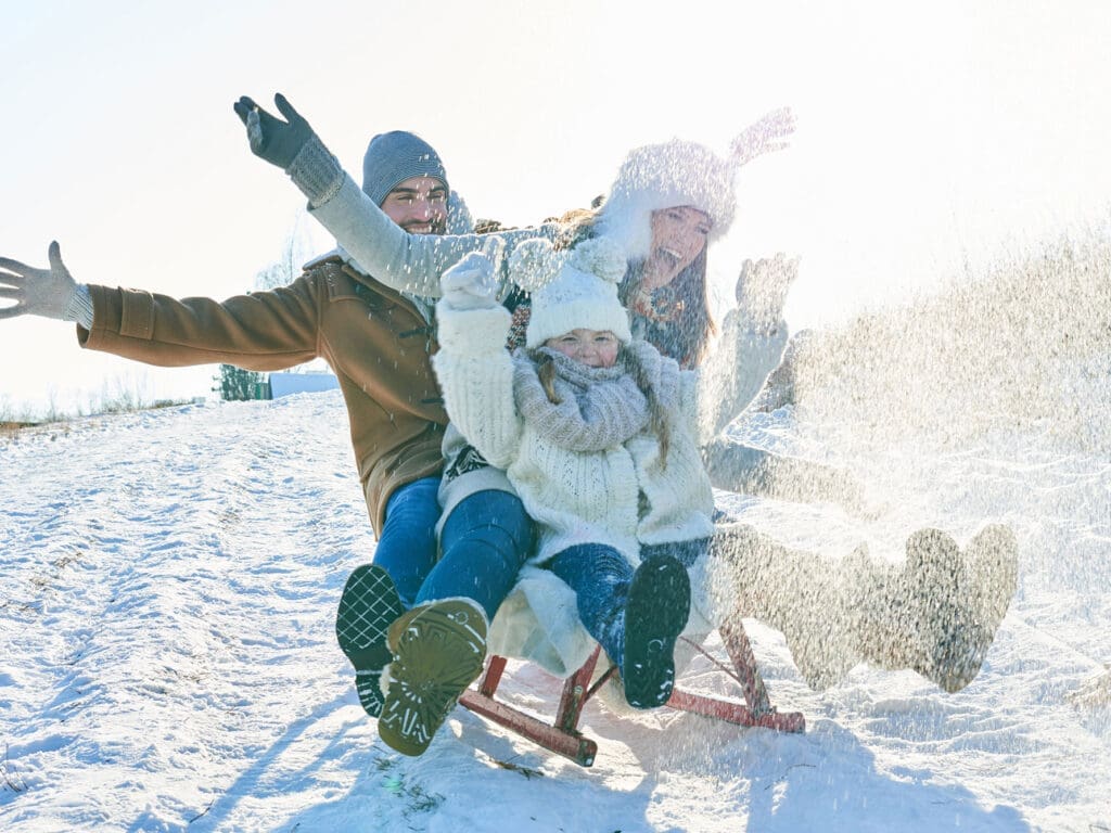 Rodeln im Winterurlaub