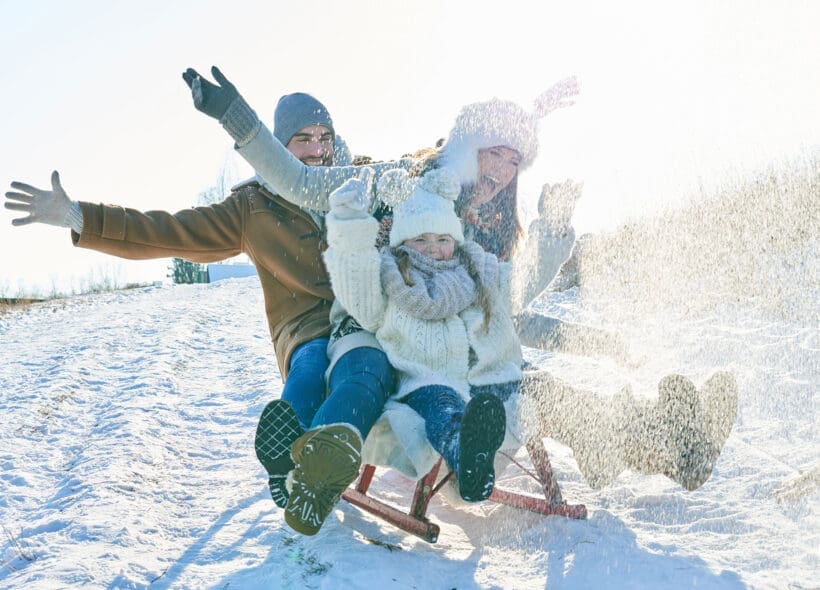 Rodeln im Winterurlaub